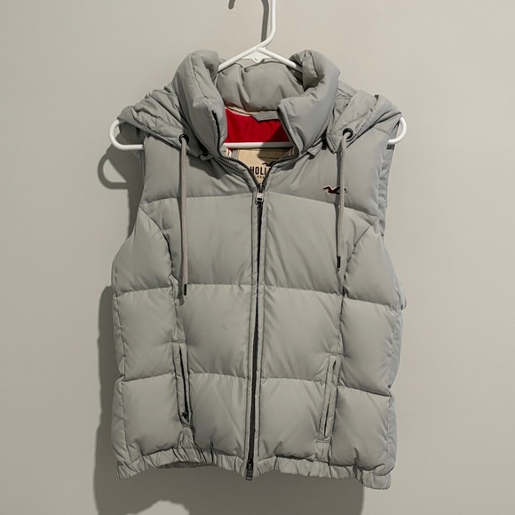 Hollister Jackets & Blazers - Hollister Gray Puffer Vest